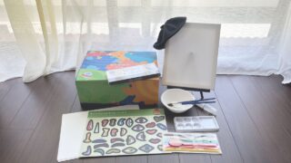 3~6歳の考える力を育てるパーソナライズ知育キットCrown Box(クラウンボックス)の２回目「今日から私たちは芸術家！」が届きました！